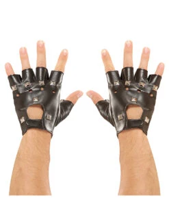 Punkrock & Biker Handschuhe Mit Nieten