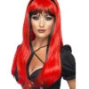 Cosplay Hexe Perücke Rot/schwarz