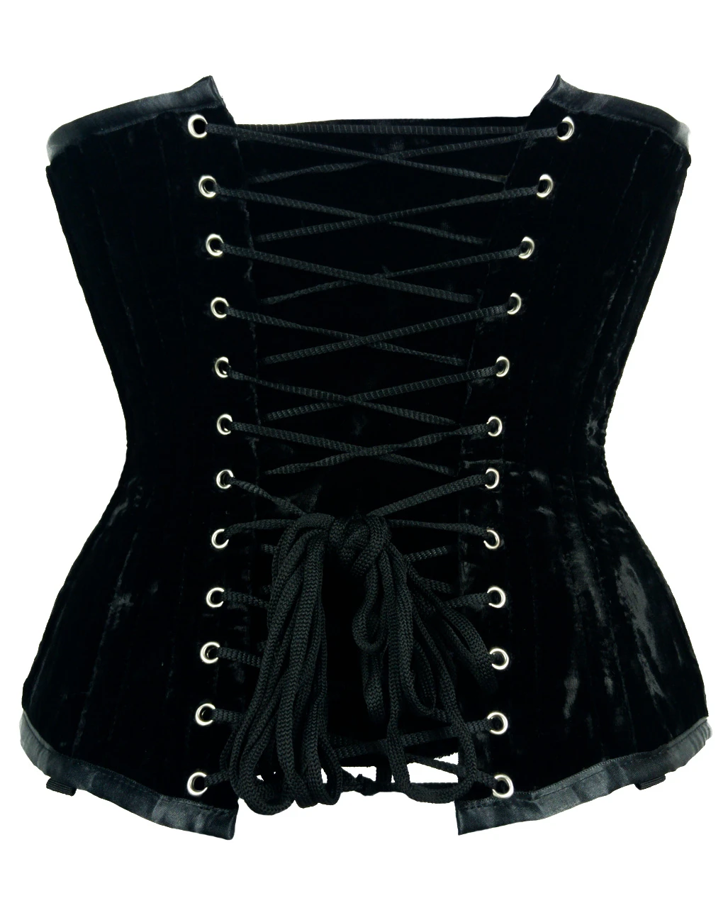 Samt Korsett Mit Haken Schwarz 2 Samt Korsett Mit Haken Schwarz – Bild 2