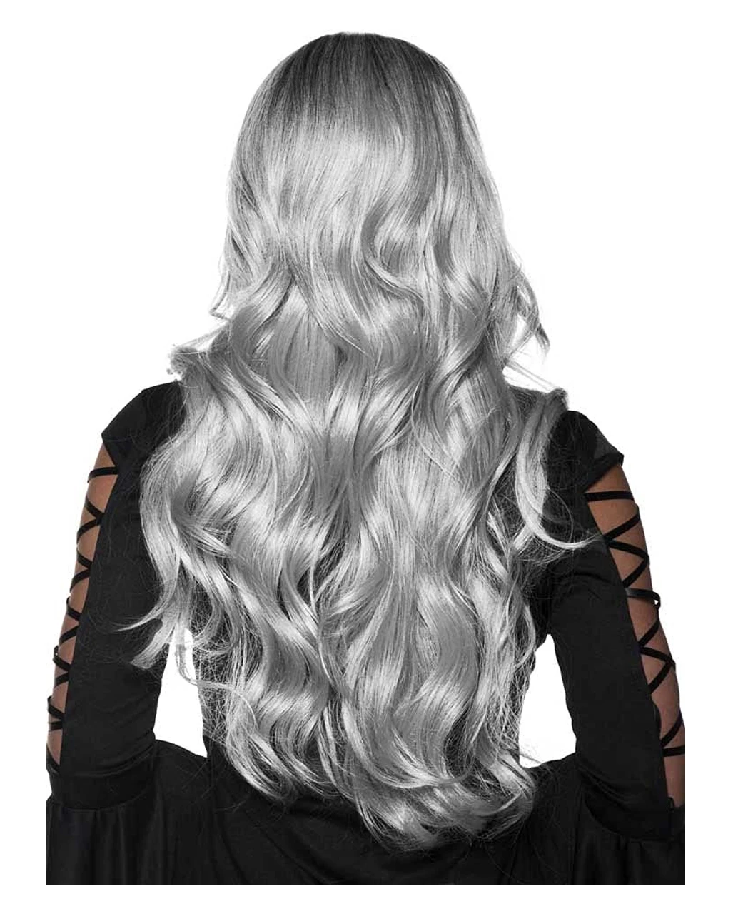 Schwarz-silberne Ombre Perücke 2 Schwarz-silberne Ombre Perücke – Bild 2