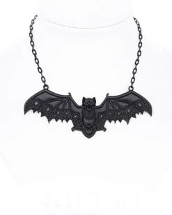 Schwarze Fledermaus Gothic Halskette -Cosplay-Laden schwarze fledermaus gothic fledermaus halskette black gothic bat necklace 53775 03