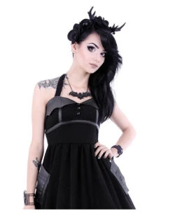 Schwarze Fledermaus Gothic Halskette -Cosplay-Laden schwarze fledermaus gothic fledermaus halskette black gothic bat necklace 53775 04