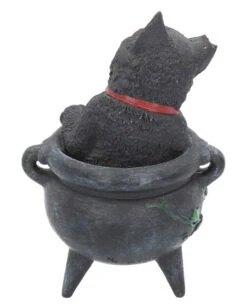 Schwarze Katze In Hexenkessel 12cm -Cosplay-Laden schwarze katze in hexenkessel smudge black cat cauldron figure gothic geschenkartikel 53934 3