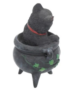 Schwarze Katze In Hexenkessel 12cm -Cosplay-Laden schwarze katze in hexenkessel smudge black cat cauldron figure gothic geschenkartikel 53934 4