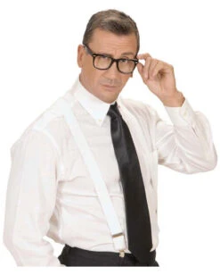 Schwarze Nerd Brille Mit Gläsern -Cosplay-Laden schwarze nerd brille mit glaesern streberbrille faschingsbrille karnevalsbrille 17338 4