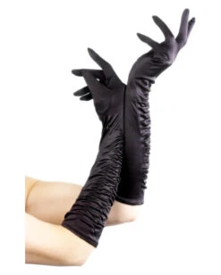 Ellenbogenlange Handschuhe Schwarz