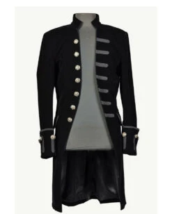 Gothic Aristokrat Herren Mantel Schwarzer Samt -Cosplay-Laden schwarzer gothic aristokrat samt mantel gothic mantel black velvet mens coat gothic mode 54366 06