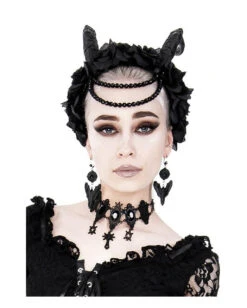 Schwarzer Gothic Engel Mit Flügel Ohrringe -Cosplay-Laden schwarzer gothic engel mit fluegel ohrringe black gothic angel with wings earrings gothic schmuck 50592 03