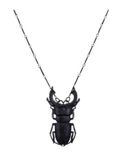 Schwarzer Lucanus Cervus Käfer Gothic Halskette -Cosplay-Laden schwarzer lucanus cervus kaefer gothic haskette black lucanus cervus beetle gothic necklace 53774 03
