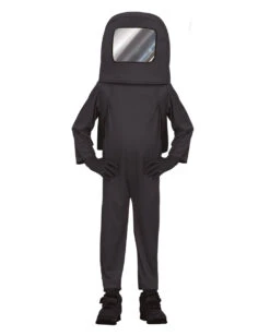 Schwarzer Videospiel Astronaut Kinderkostüm