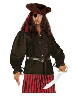 Schwarzes Rüschenhemd Mit Knöpfen -Cosplay-Laden schwarzes rueschenhemd mit knoepfen zorro hemd piratenhemd seeraeuberhemd 25594 4
