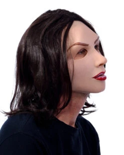 Sexy Brünette Maske -Cosplay-Laden sexy frauenmaske cross dresser maske travestie show maske lady mask with wig 21270 03