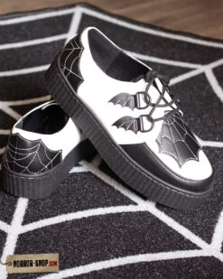 Spiderweb Black And White Creepers Schuhe -Cosplay-Laden spiderweb2