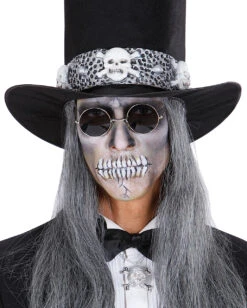 Totenkopfkette Mit Strass -Cosplay-Laden totenkopfkette skull necklace piraten kostuemzubehoer strass totenkopf 18446 4