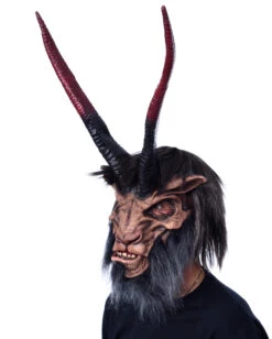 Gehörnte Krampus Maske Mit Kunstfell -Cosplay-Laden underworld overlord maske biest mit riesen hoernern latexmaske fuer halloween und fasching zagone overlord mask 28300 3