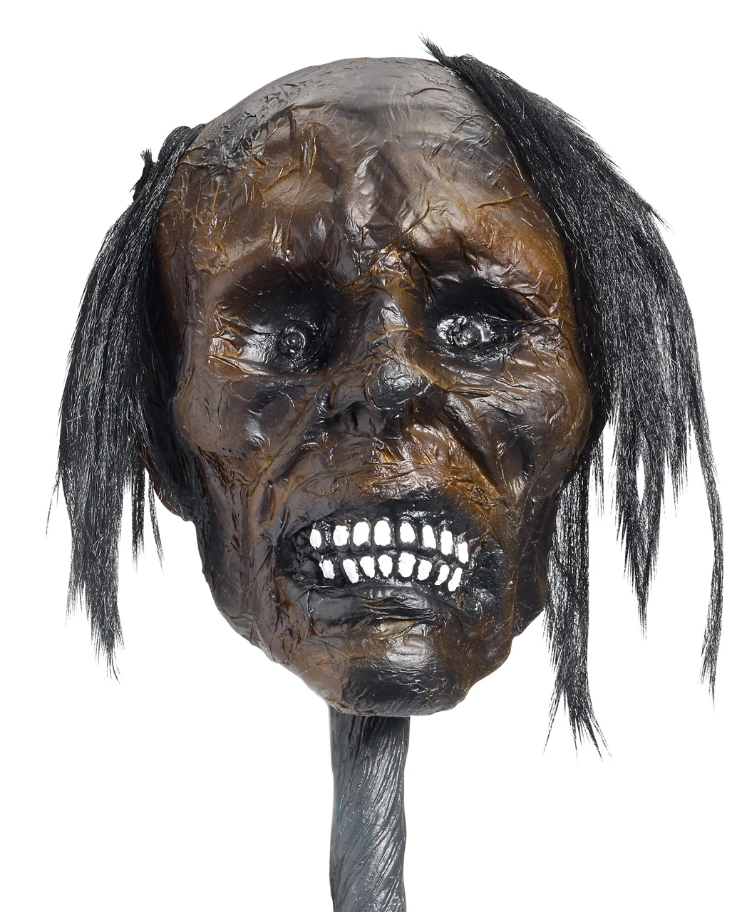 Voodoo Stab Mit Schrumpfkopf & LED Augen 2 Voodoo Stab Mit Schrumpfkopf & LED Augen – Bild 2