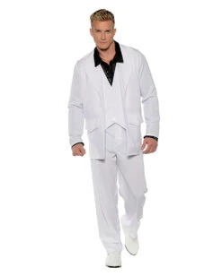 Weißer 70s Herren Kostümanzug