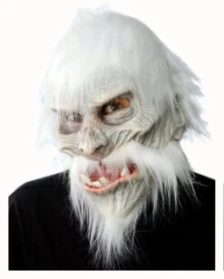 White Warrior Maske Mit Haaren