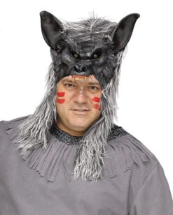 Wolfs Krieger Herrenkostüm Plus Size -Cosplay-Laden wolfs krieger kostuem mit wolfs maske wolfs indian costume with wolf mask 25808 ps 03